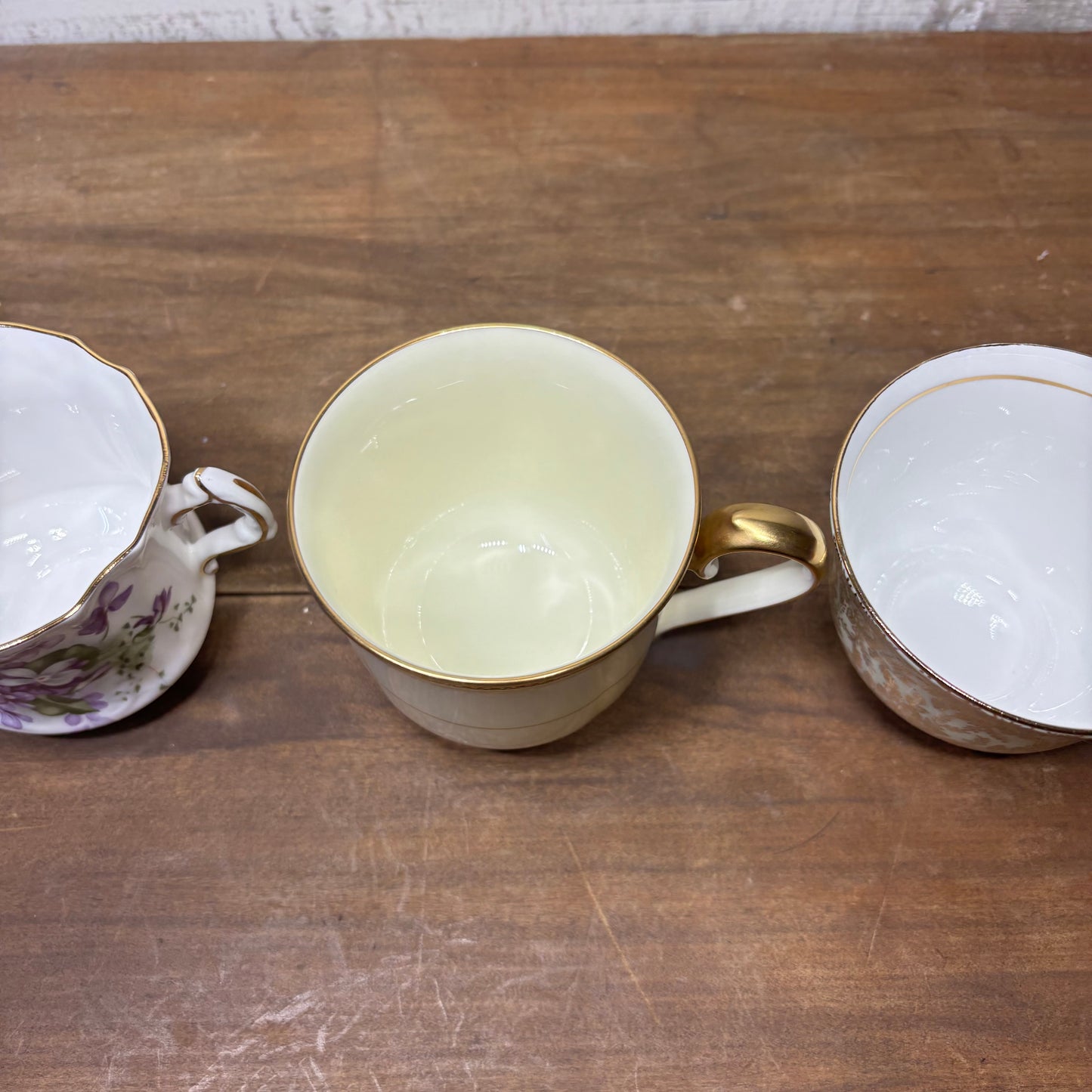 Vintage Porcelain Teacups Set of 4 #6 Table