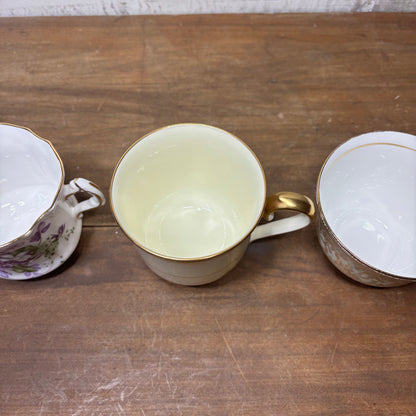 Vintage Porcelain Teacups Set of 4 #6 Table