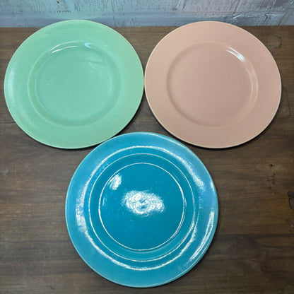 Vintage Pastel Plate Set Of 3