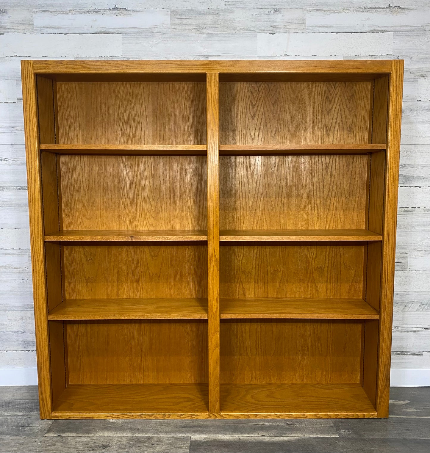 Double Bookshelf Oak Wood
