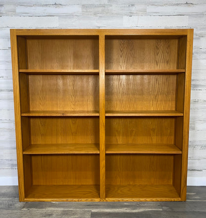 Double Bookshelf Oak Wood