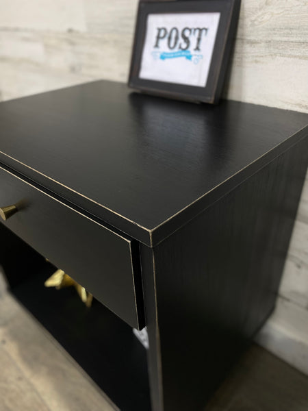 Modern Black Nightstand