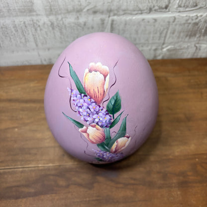 Hand Painted Purple Decorative Easter Egg