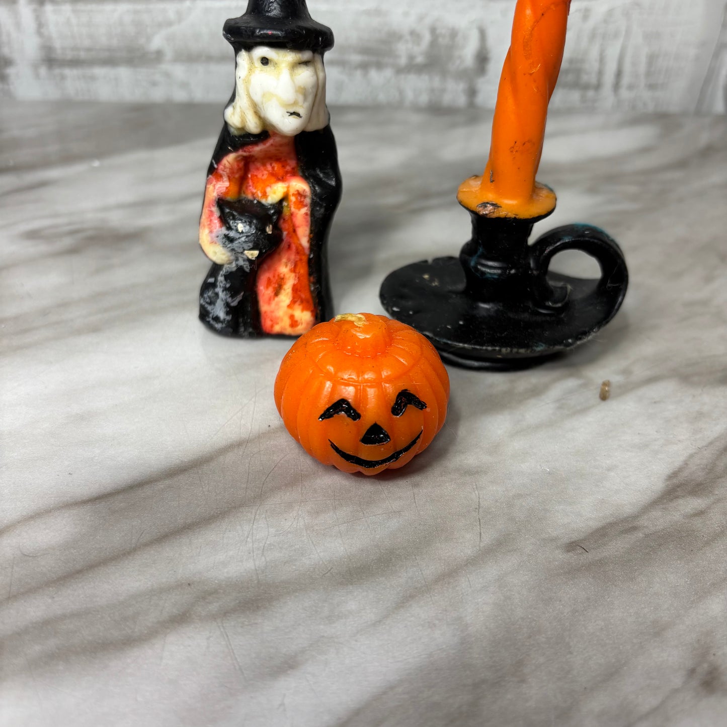 Vintage Lot Of Halloween Wax Candles