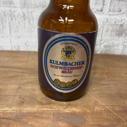 Vintage Kulmbacher Schweizerhof-Brau Amber Glass Bottle