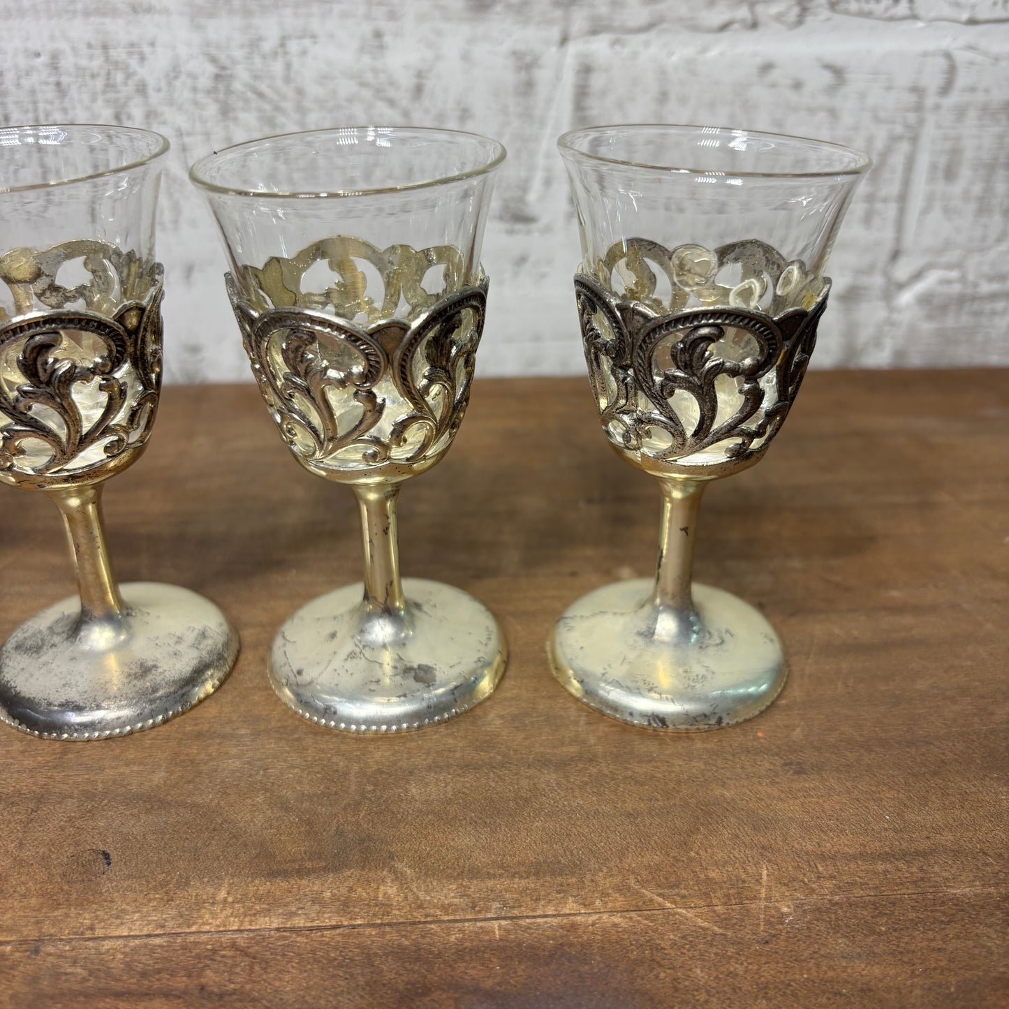 Antique Silverplate Cordial Cups Set Of 4