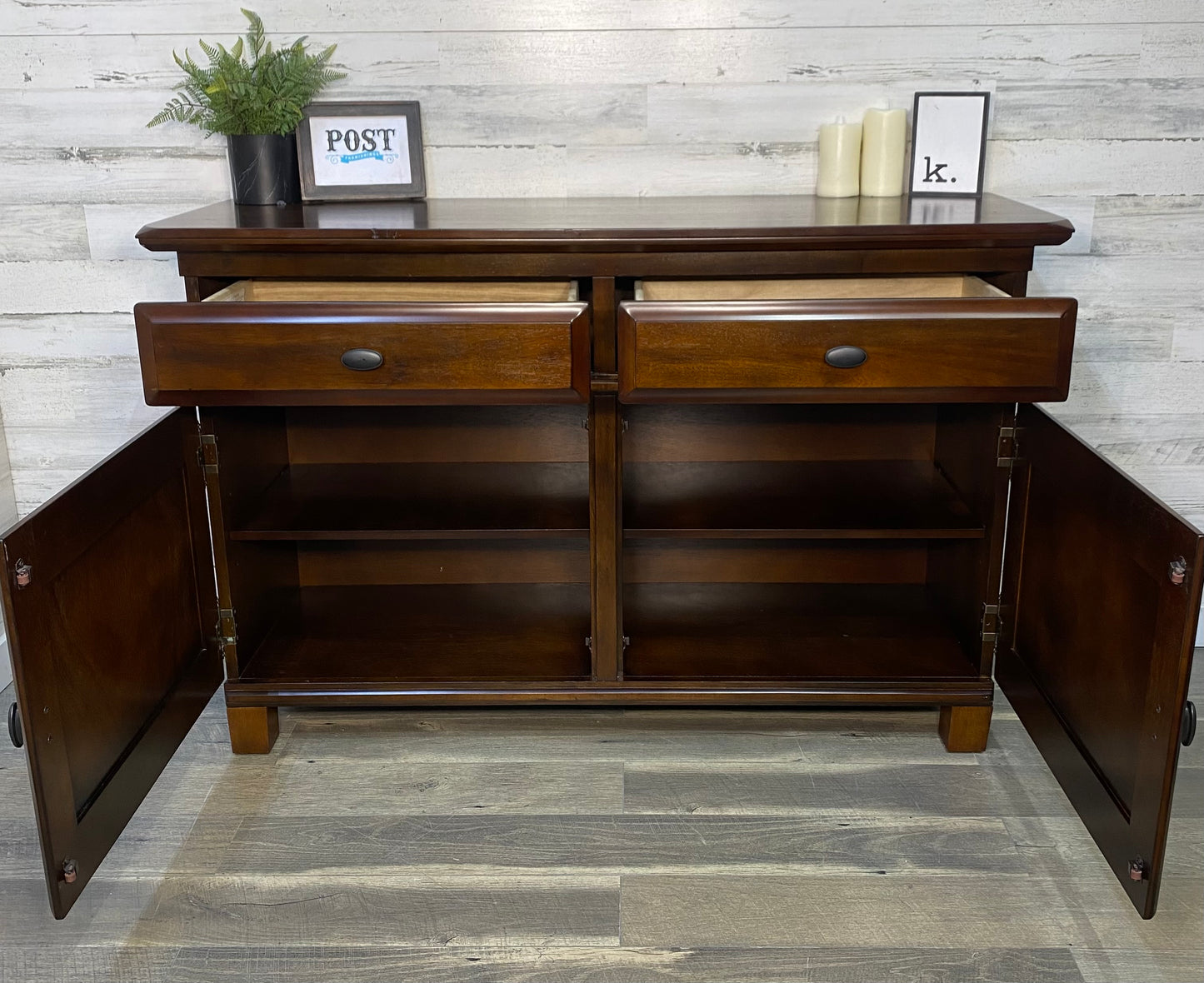 Ashley Furniture Dark Wood Buffet
