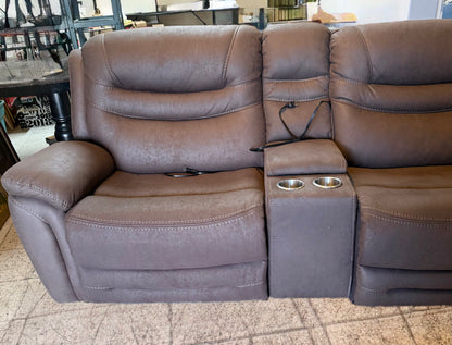6pc Power Reclining Sectional Couch