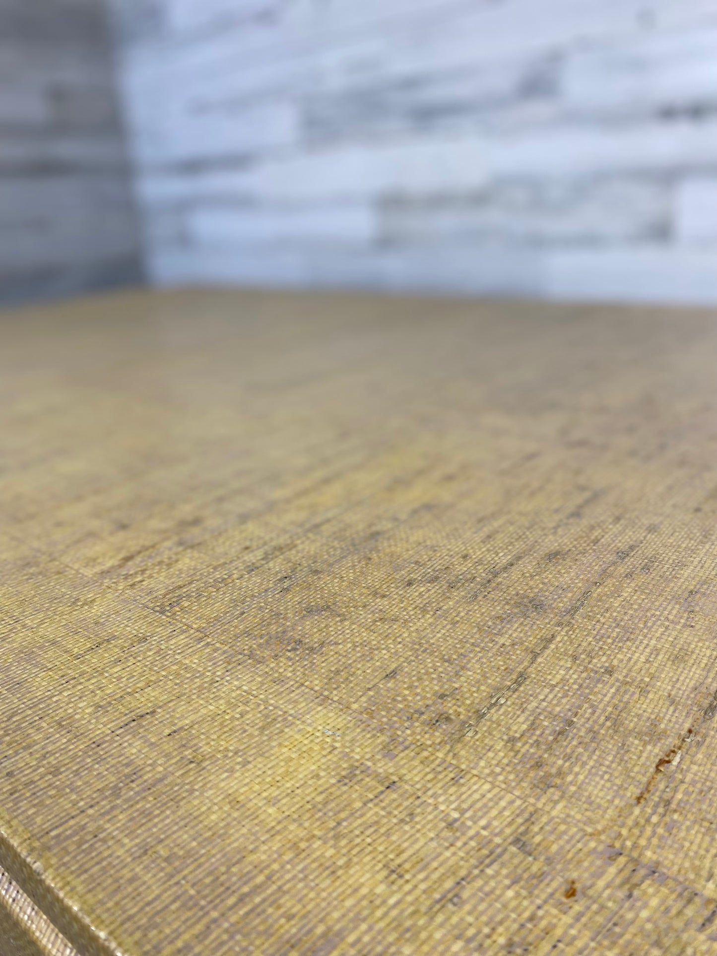 Mid Century Modern Grass Cloth Dining Table