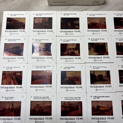 Vintage Boxed Set of 20 35mm “The Bay Area’s Key System” Interurban Film Slides