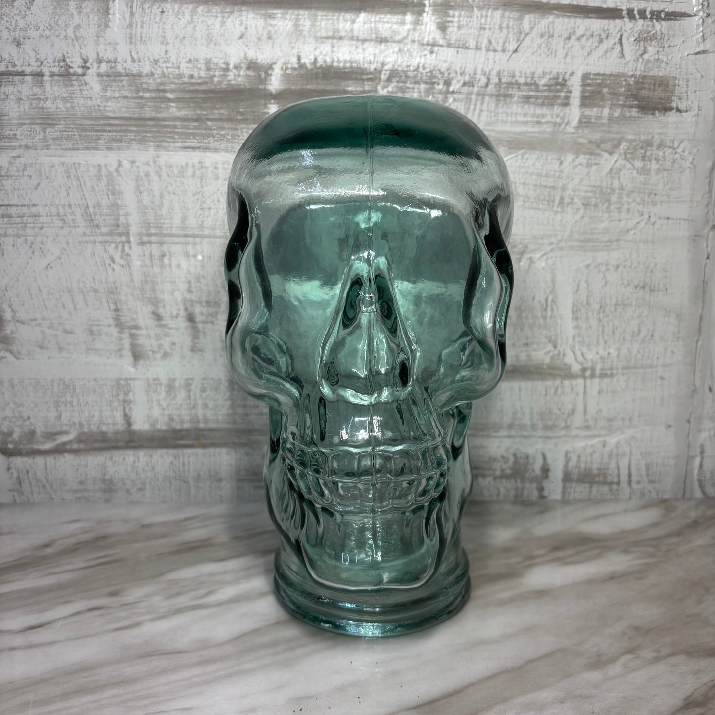 Clear Glass Skull Mannequin Head Display