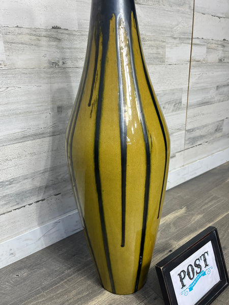 Mid Century Large Green Ceramic Vase