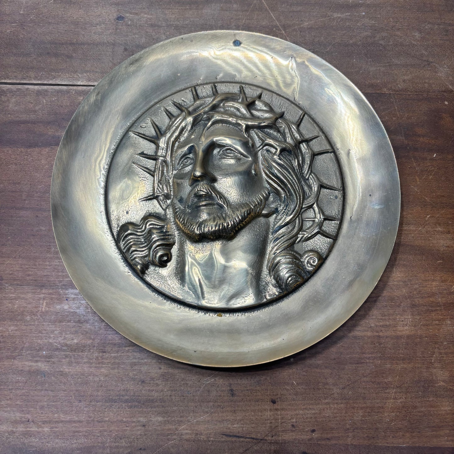 Vintage Solid Brass Jesus