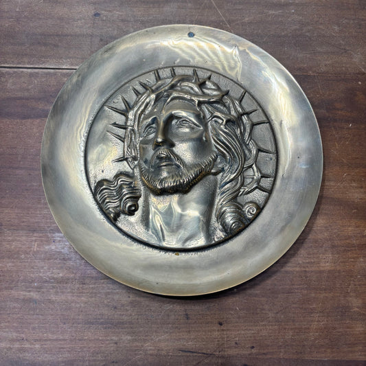 Vintage Solid Brass Jesus