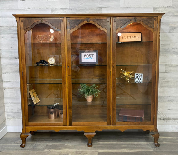 Antique French Curio Hutch Cabinet