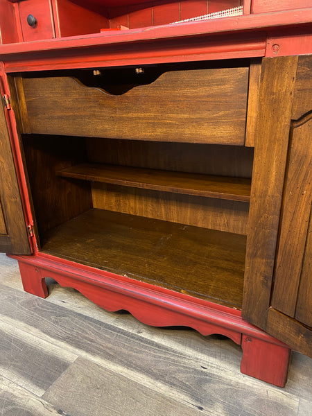 Rustic Barn Red Buffet Cabinet