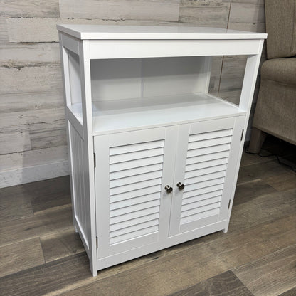 White Floor Storage Cabinet