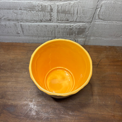 Yellow / Orange Swirl Planter Pot