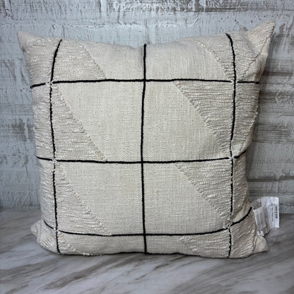Cream And Black Geometric Pattern Pillow