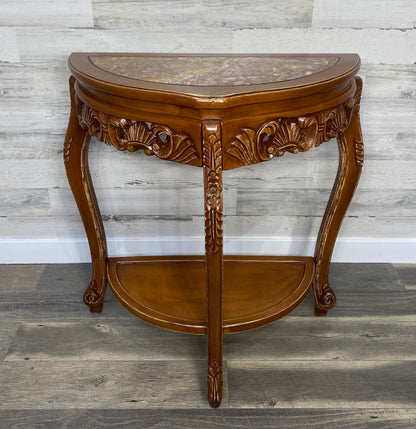 Marble Top Ornate Sofa Table