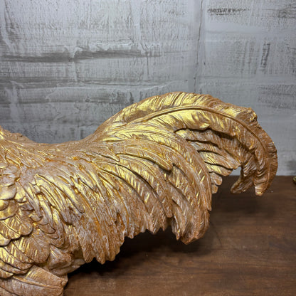 Gold Rooster Statue