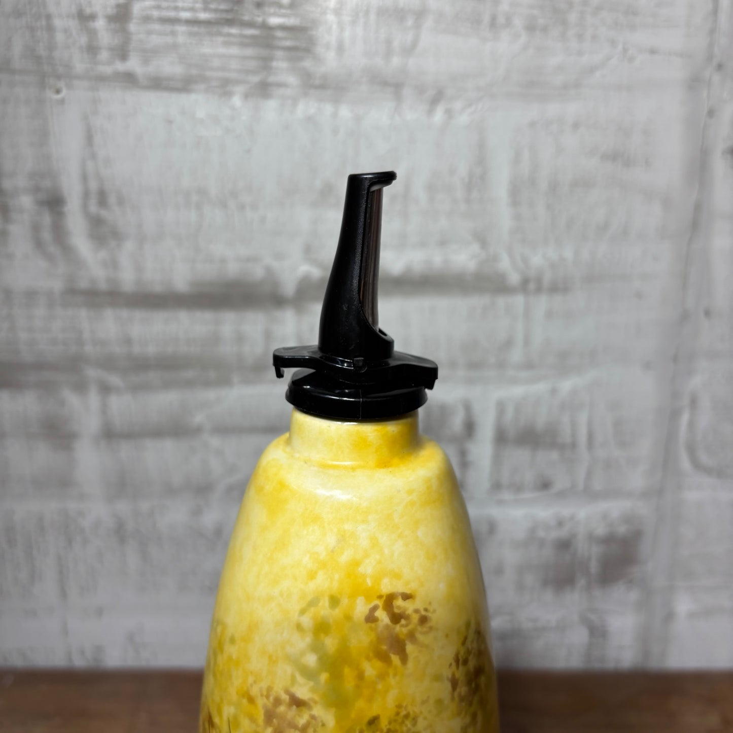 Hand-Painted Sunflower Ceramic Olive Oil Dispenser Bottle