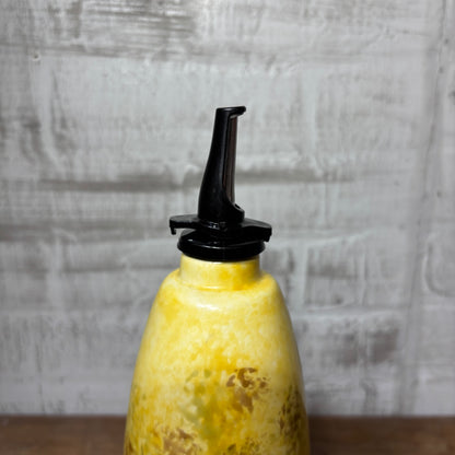 Hand-Painted Sunflower Ceramic Olive Oil Dispenser Bottle