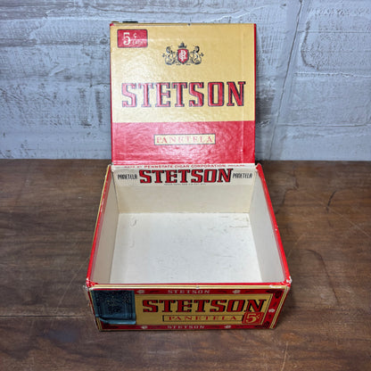 Vintage Stetson Panetela Cardboard Cigar Box