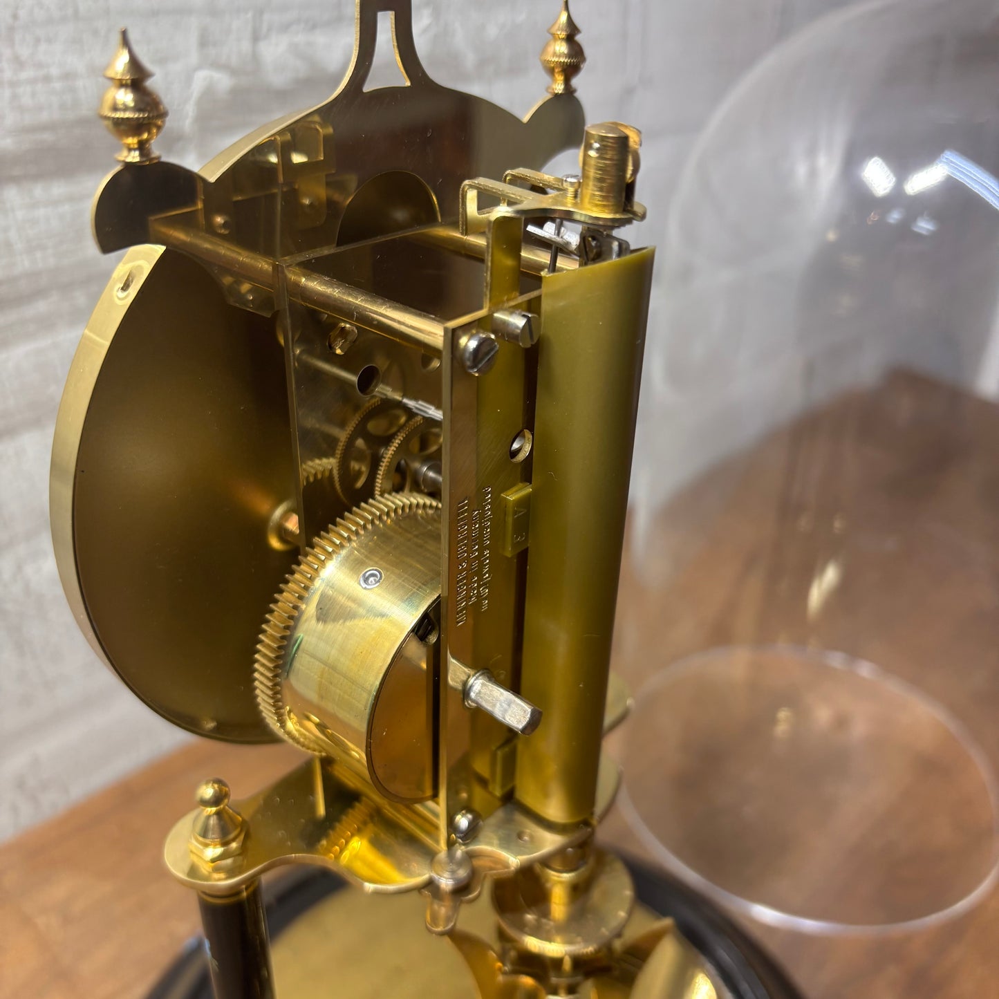 Vintage German Kundo Floral 400 Day Torsion Anniversary Mantel Clock