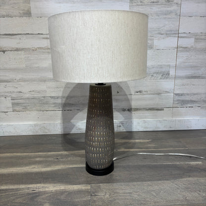 Grey Textured Ceramic Table Lamp