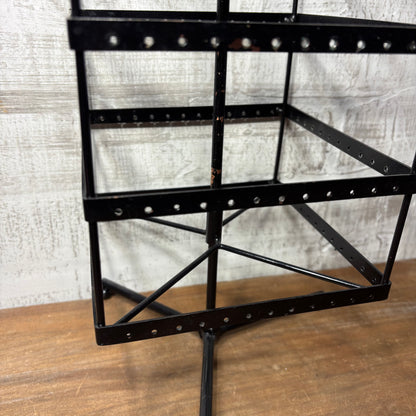 Black Metal Rotating Earring Stand Earring Holder