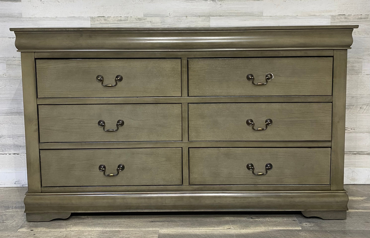 Gray 6 Drawer Dresser