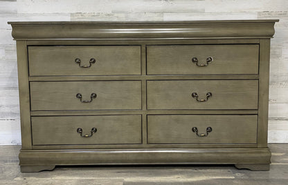 Gray 6 Drawer Dresser