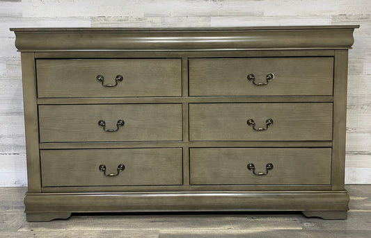 Gray 6 Drawer Dresser
