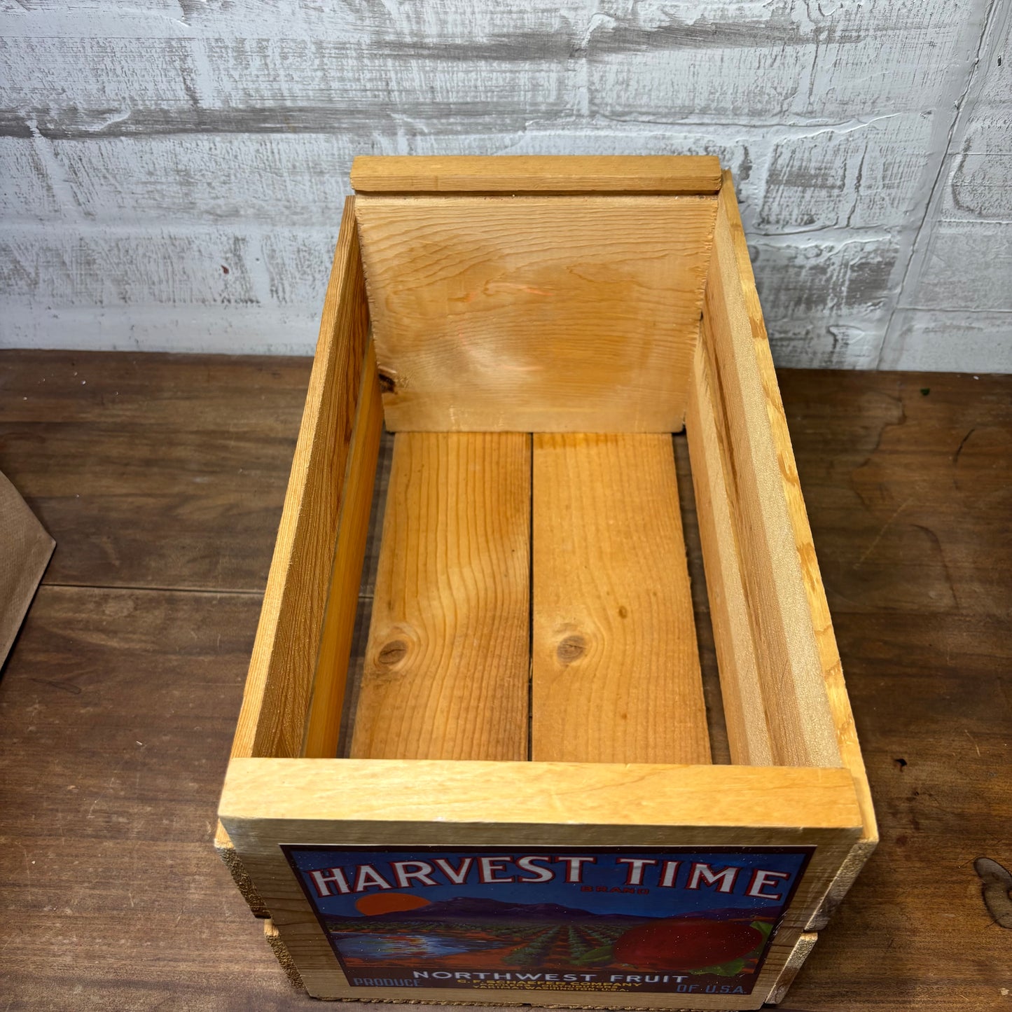 "Harvest Time" Wooden Crate