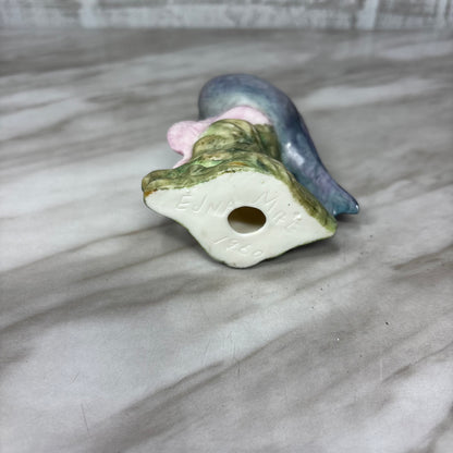 Vintage Handmade Porcelain Purple Bird