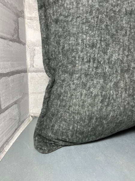 Dark Gray Throw Pillow