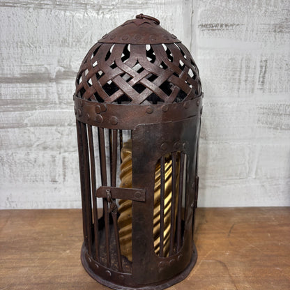 Vintage Metal Bird Cage Candle Holder