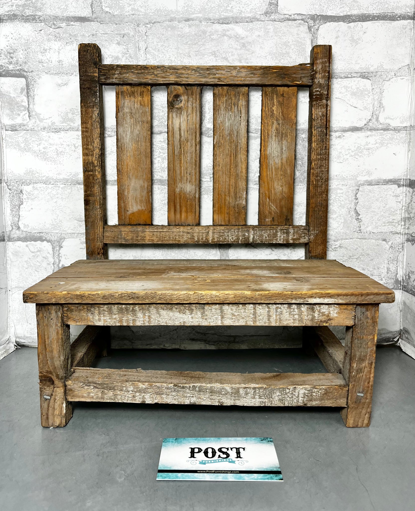 Farmhouse Rustic Mini Bench