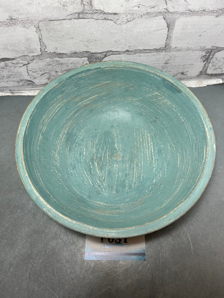 Decorative Teal Wooden Bowl