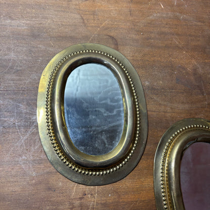 Small Oval Gold Mirror Set Of 2