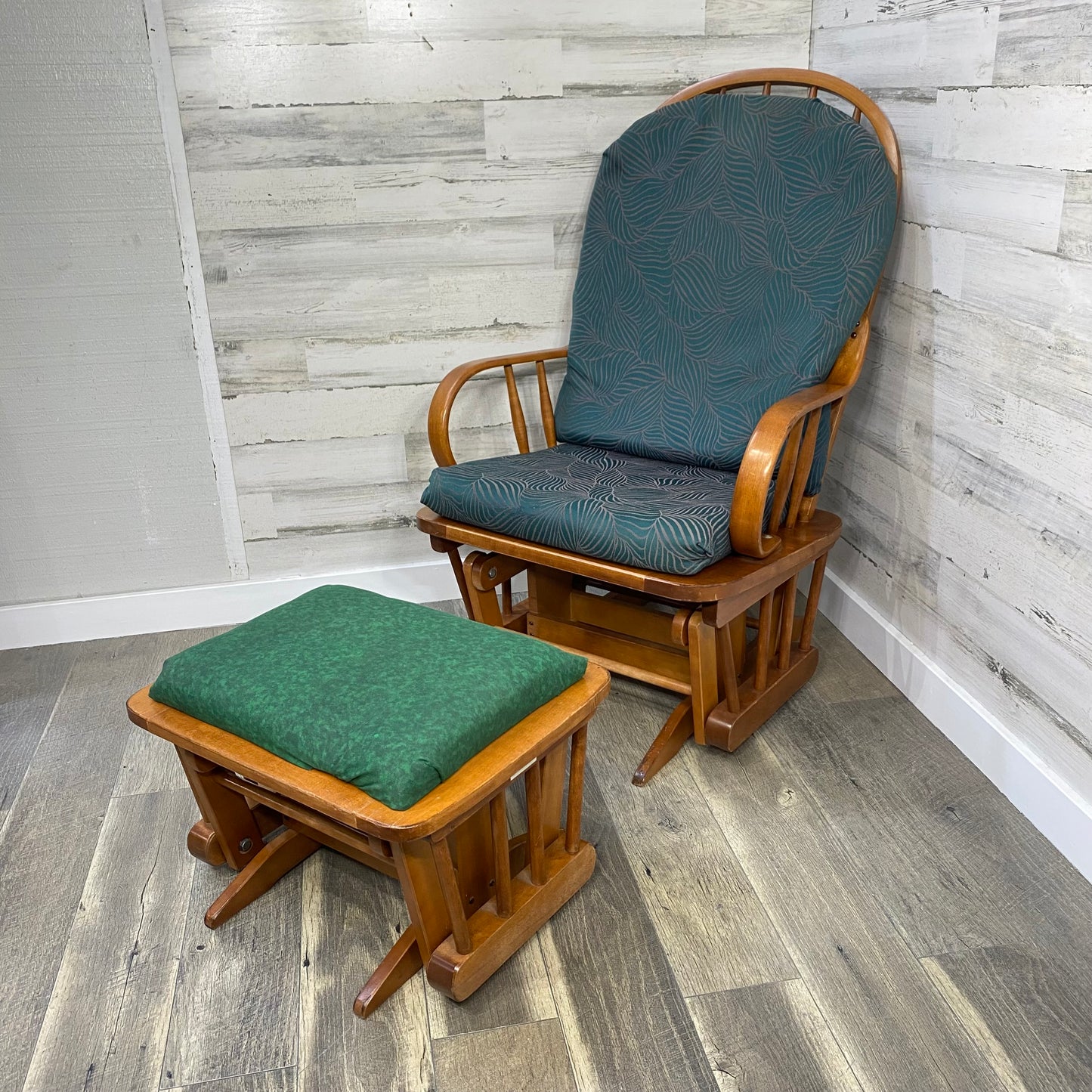 Vintage Wood Gliding Rocking Chair