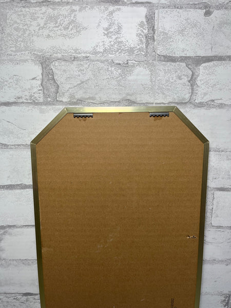 Gold Frame Patterned Cork Board