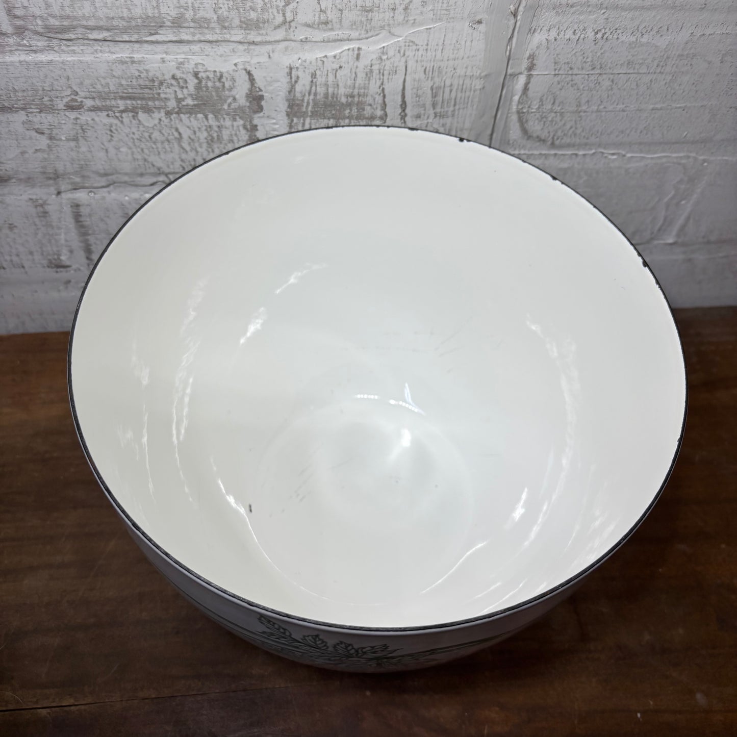 Vintage Finel Arabia Enamel Bowl Designed by Kaj Franck