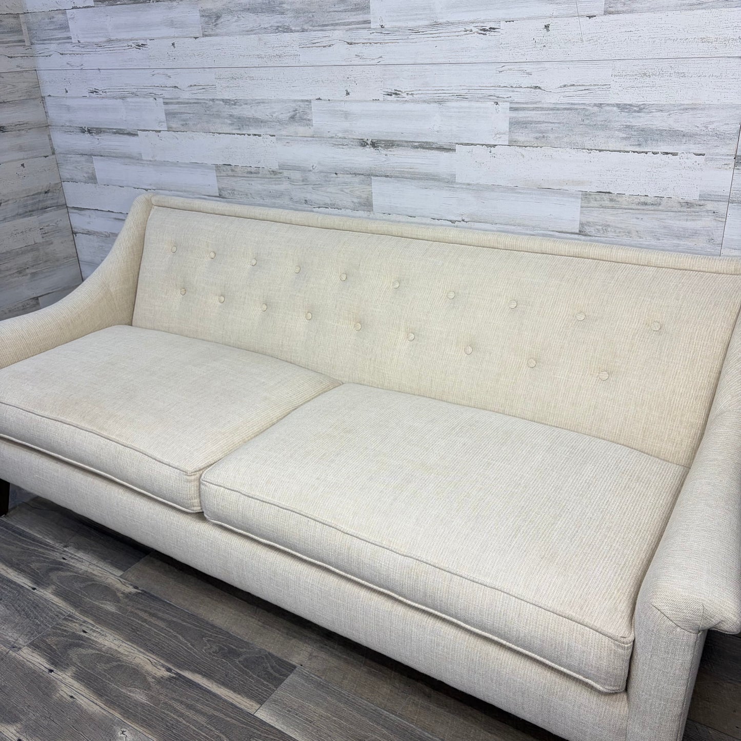 Modern Cream Tufted Sofa Couch