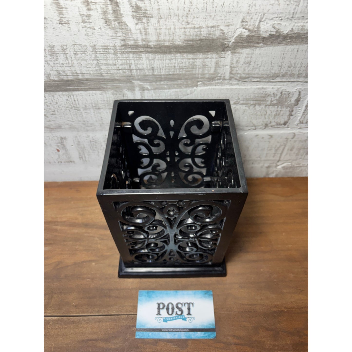 Cast Iron Black Enameled Utensil Holder