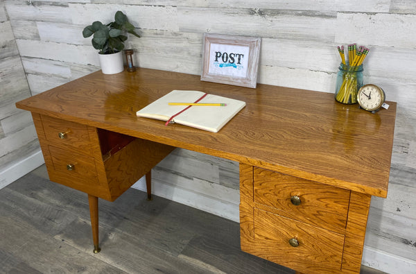 Mid Century Wood Desk