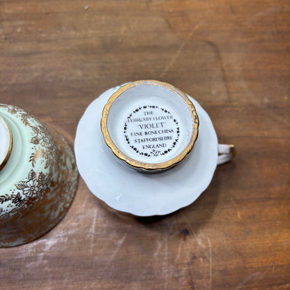 Vintage Porcelain Teacups Set of 4 #6 Table