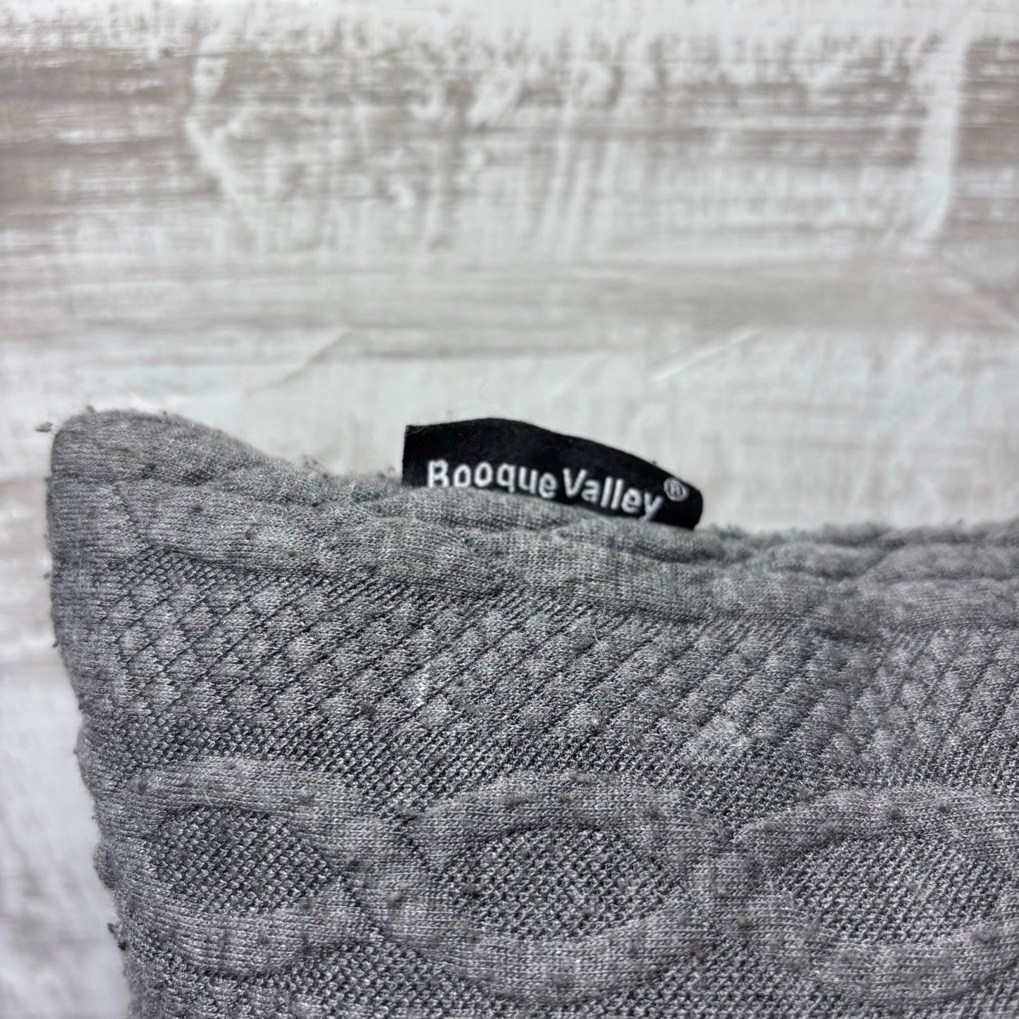 Booque Valley Gray Knit Pillow