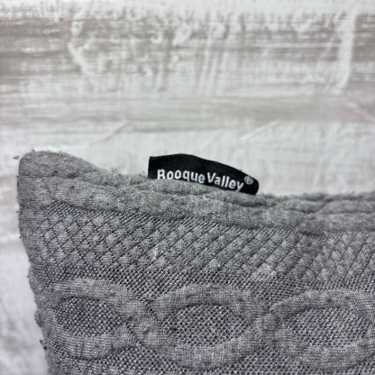 Booque Valley Gray Knit Pillow